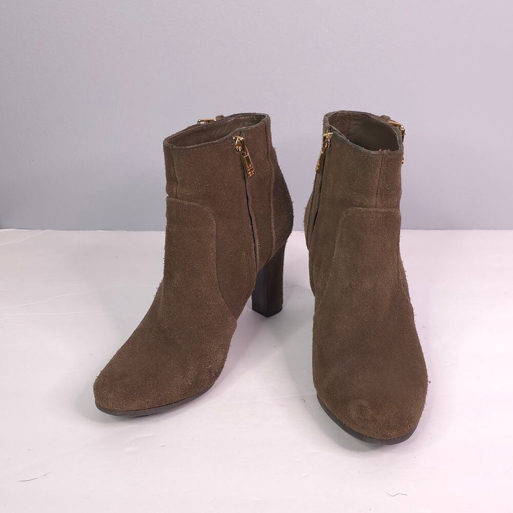 Tory Burch Brown Suede Ankle Booties